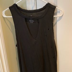 Dark Grey Tank Top Shirt American Eagle